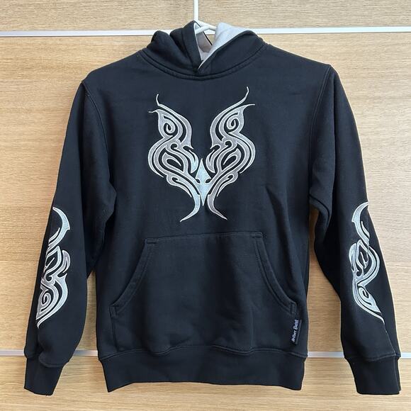 Vintage Silver Point Hoodie Black size Small Child’s Embroidered Grunge - Picture 6 of 6